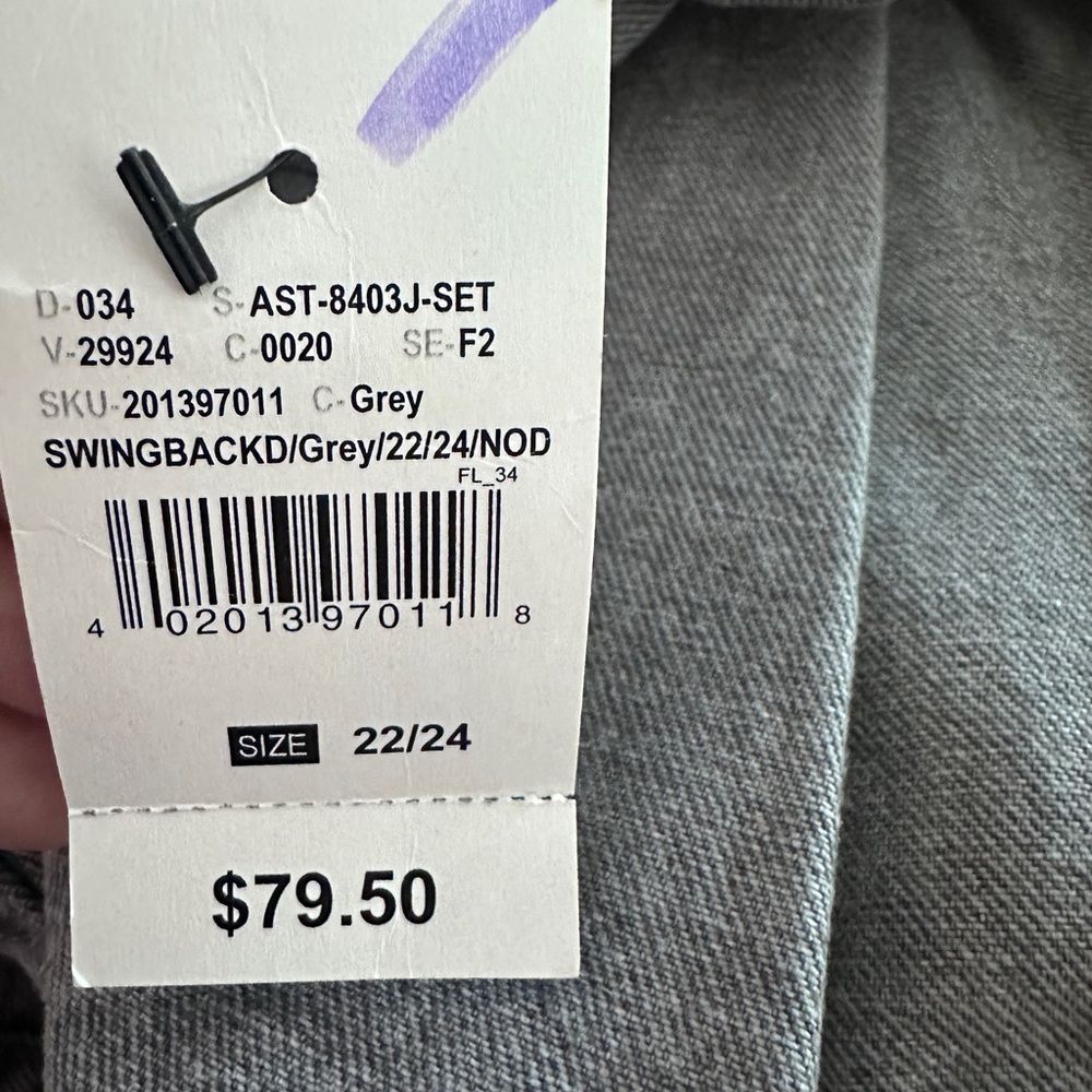 NWT Ashley Stewart Women’s Stonewashed Gray Swingback Jean Jacket size 22/24 - Picture 9 of 9